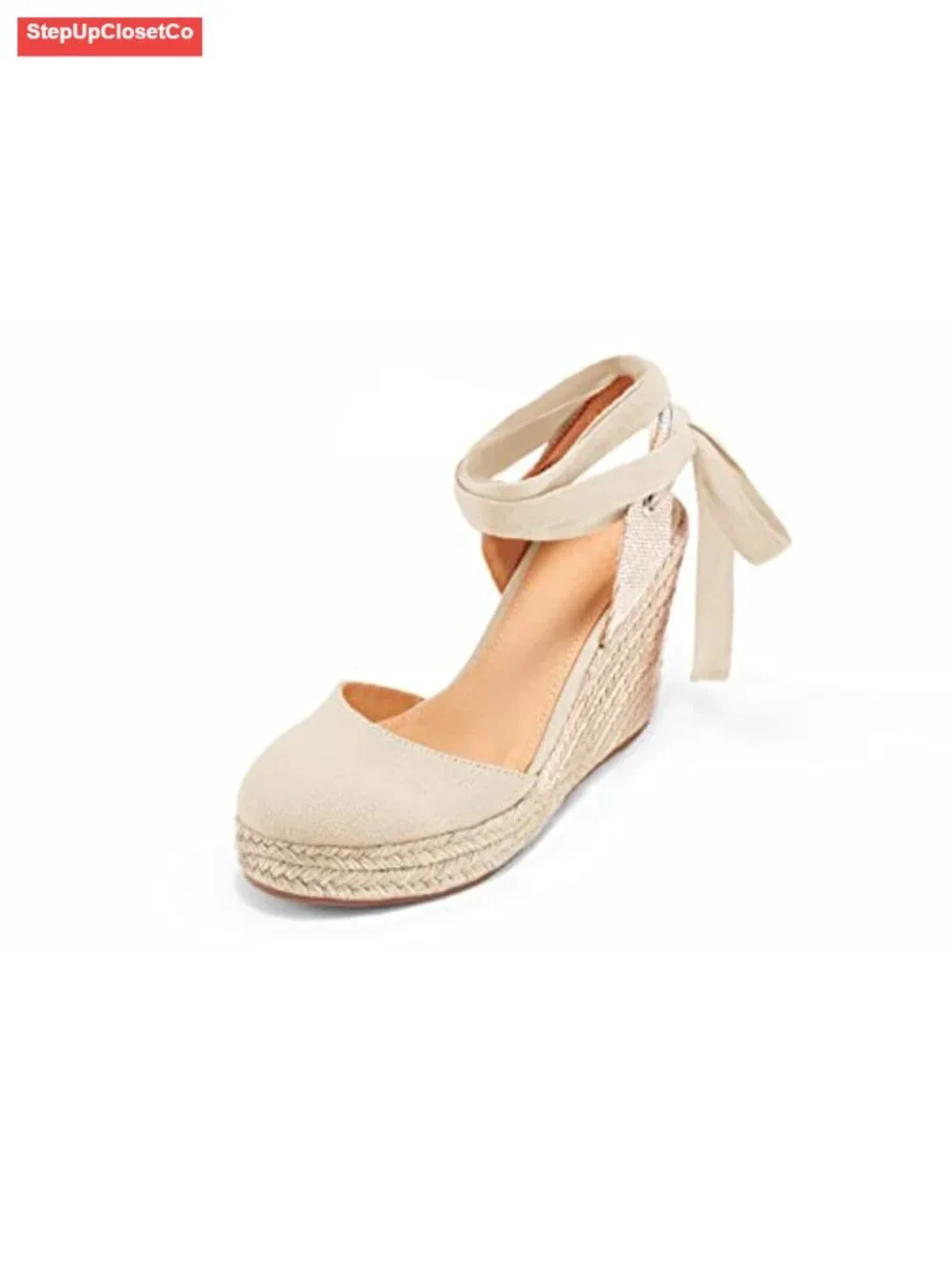 Women's Espadrille Wedge Sandals Platform Ankle Strap Closed Toe